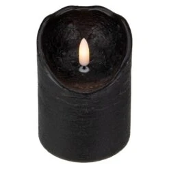 Northlight 4" LED Black Flameless Halloween Décor Candle -Halloween Decor Shop D407352S 3
