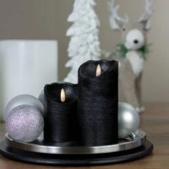 Northlight 6" LED Black Flameless Halloween Décor Candle 8 Northlight 6" LED Black Flameless Halloween Décor Candle -Halloween Decor Shop D407353S 2