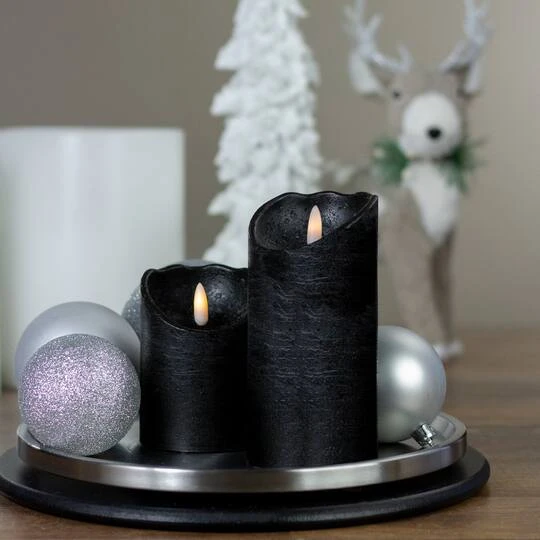 Northlight 6" LED Black Flameless Halloween Décor Candle 3 Northlight 6" LED Black Flameless Halloween Décor Candle - Image 3