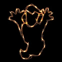 Northlight 15" Lighted Ghost Halloween Double Sided Window Silhouette Decoration