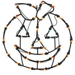 Northlight 14" Lighted Jack-O-Lantern Halloween Double Sided Window Silhouette Decoration