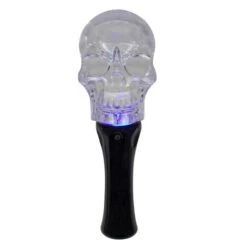 Northlight 9" LED Transparent Multi-Function Halloween Skull Light