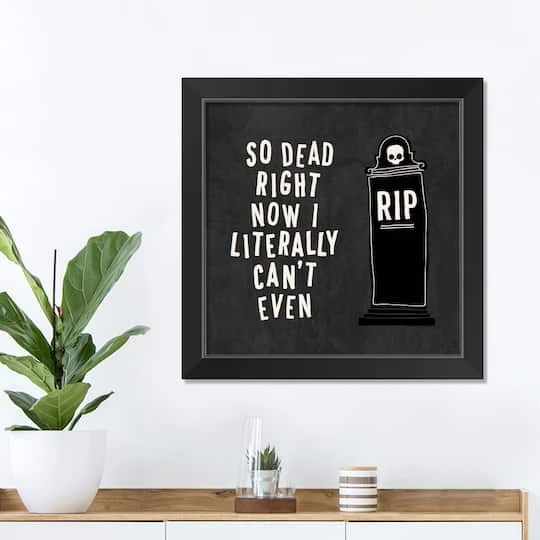 Dead Right Now Halloween Print In Black Frame 4 Dead Right Now Halloween Print In Black Frame - Image 4