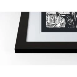 Haunted House Halloween Print In Black Frame 6 Haunted House Halloween Print In Black Frame -Halloween Decor Shop D442692S 2