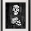 Skull Halloween Print In Black Frame -Halloween Decor Shop D442694S 1