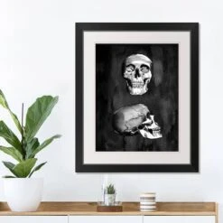 Skull Halloween Print In Black Frame 7 Skull Halloween Print In Black Frame -Halloween Decor Shop D442694S 3