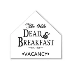 Dead & Breakfast House Shaped Canvas Wall Art