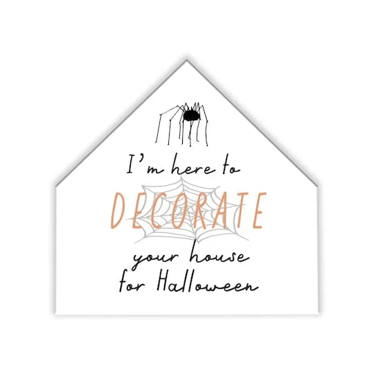 Here To Decorate House Shaped Canvas Wall Art 2 Here To Decorate House Shaped Canvas Wall Art - Image 2