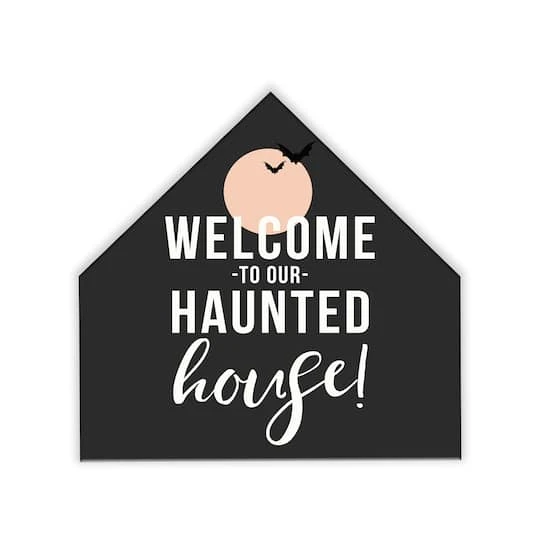 Haunted House Welcome House Shaped Canvas Wall Art 2 Haunted House Welcome House Shaped Canvas Wall Art - Image 2
