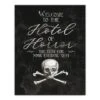 Hotel Of Horror Skull Canvas Wall Art -Halloween Decor Shop D442704S 1
