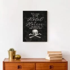 Hotel Of Horror Skull Canvas Wall Art -Halloween Decor Shop D442704S 4