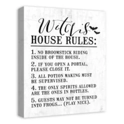 Witch House Rules Canvas Wall Art 8 Witch House Rules Canvas Wall Art -Halloween Decor Shop D442705S 2