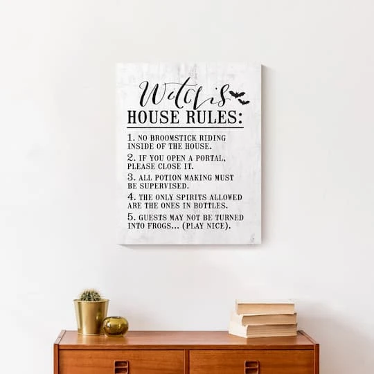 Witch House Rules Canvas Wall Art 5 Witch House Rules Canvas Wall Art - Image 5