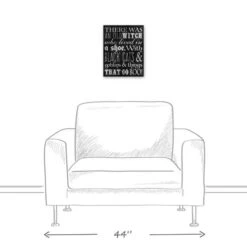 Black & White Old Witch Canvas Wall Art -Halloween Decor Shop D442706S 5