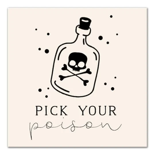 Pick Your Poison Bottle Canvas Wall Art 1 Pick Your Poison Bottle Canvas Wall Art