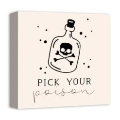 Pick Your Poison Bottle Canvas Wall Art 8 Pick Your Poison Bottle Canvas Wall Art -Halloween Decor Shop D442709S 2