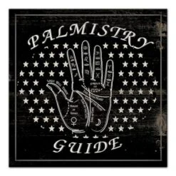 Front Page 21 Black Palmistry Guide Canvas Wall Art