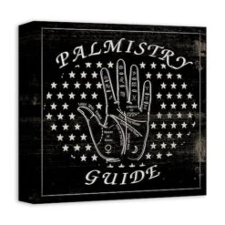 Black Palmistry Guide Canvas Wall Art 8 Black Palmistry Guide Canvas Wall Art -Halloween Decor Shop D442710S 2