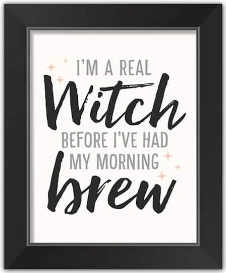 Witch In The Morning Halloween Print In Black Frame 2 Witch In The Morning Halloween Print In Black Frame - Image 2