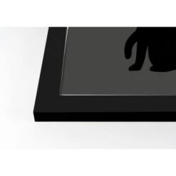 Black Cat Halloween Print In Black Frame -Halloween Decor Shop D442717S 2