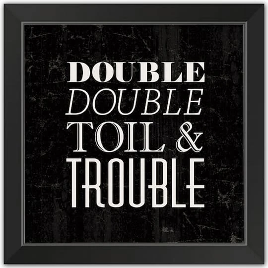 Toil & Trouble Halloween Print In Black Frame 2 Toil & Trouble Halloween Print In Black Frame - Image 2