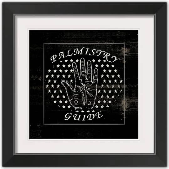 Palmistry Halloween Print In Black Frame 1 Palmistry Halloween Print In Black Frame