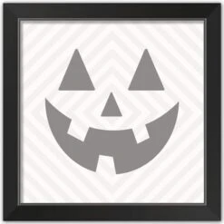 Diamond Jack Halloween Print In Black Frame