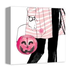 Pink Trick Or Treater Canvas Wall Art -Halloween Decor Shop D442727S 2
