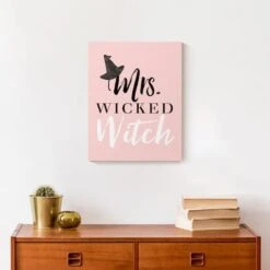 Pink Mrs. Wicked Witch Canvas Wall Art -Halloween Decor Shop D442729S 4