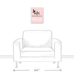Pink Mrs. Wicked Witch Canvas Wall Art -Halloween Decor Shop D442729S 5