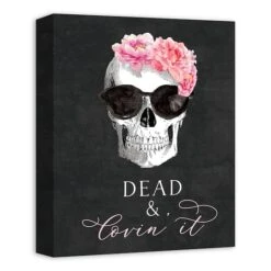 Black Dead & Lovin' It Canvas Wall Art -Halloween Decor Shop D442730S 2