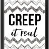 Creep It Real Black Framed Print Wall Art -Halloween Decor Shop D442734S 1
