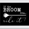 Broom Fits White Framed Print Wall Art 5 Broom Fits White Framed Print Wall Art -Halloween Decor Shop D442736S 1