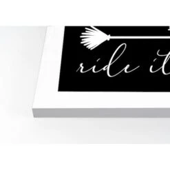 Broom Fits White Framed Print Wall Art 6 Broom Fits White Framed Print Wall Art -Halloween Decor Shop D442736S 2