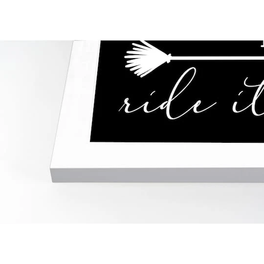 Broom Fits White Framed Print Wall Art 3 Broom Fits White Framed Print Wall Art - Image 3