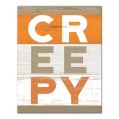 Creepy Wood Slats Canvas Wall Art