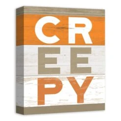 Creepy Wood Slats Canvas Wall Art 8 Creepy Wood Slats Canvas Wall Art -Halloween Decor Shop D442741S 2