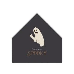 Spooky Ghost House Shaped Canvas