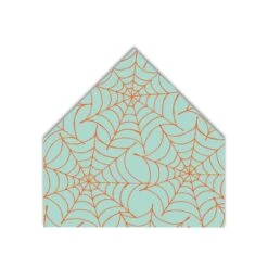 Blue Spider Webs House Shaped Canvas