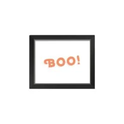 Boo! Black Framed Print Wall Art