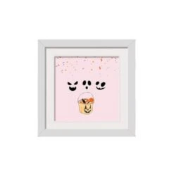 Candy Face White Framed Print Wall Art