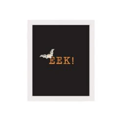 EEK! White Framed Print Wall Art