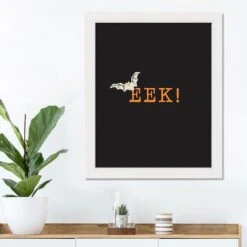 EEK! White Framed Print Wall Art 7 EEK! White Framed Print Wall Art -Halloween Decor Shop D442770S 3