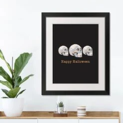Floral Skull Black Framed Print Wall Art 7 Floral Skull Black Framed Print Wall Art -Halloween Decor Shop D442772S 3