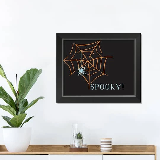 Spooky Web Black Framed Print Wall Art 4 Spooky Web Black Framed Print Wall Art - Image 4