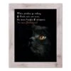 Creepy Cat Western White Framed Print