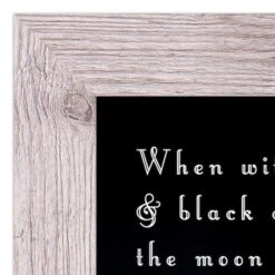 Creepy Cat Western White Framed Print -Halloween Decor Shop D442777S 3