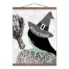 Snakeskin Witch Teak Hanging Canvas Wall Art