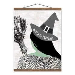 Snakeskin Witch Teak Hanging Canvas Wall Art