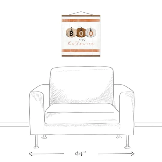 Halloween Pumpkins Teak Hanging Canvas 4 Halloween Pumpkins Teak Hanging Canvas - Image 4